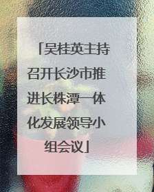 吴桂英主持召开长沙市推进长株潭一体化发展领导小组会议